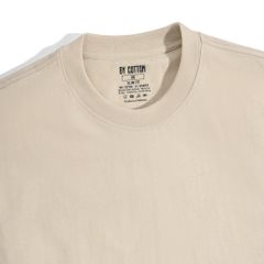 Áo Thun Cổ Tròn Form Slimfit - Màu Be