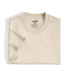 Áo Thun Cổ Tròn Form Slimfit - Màu Be