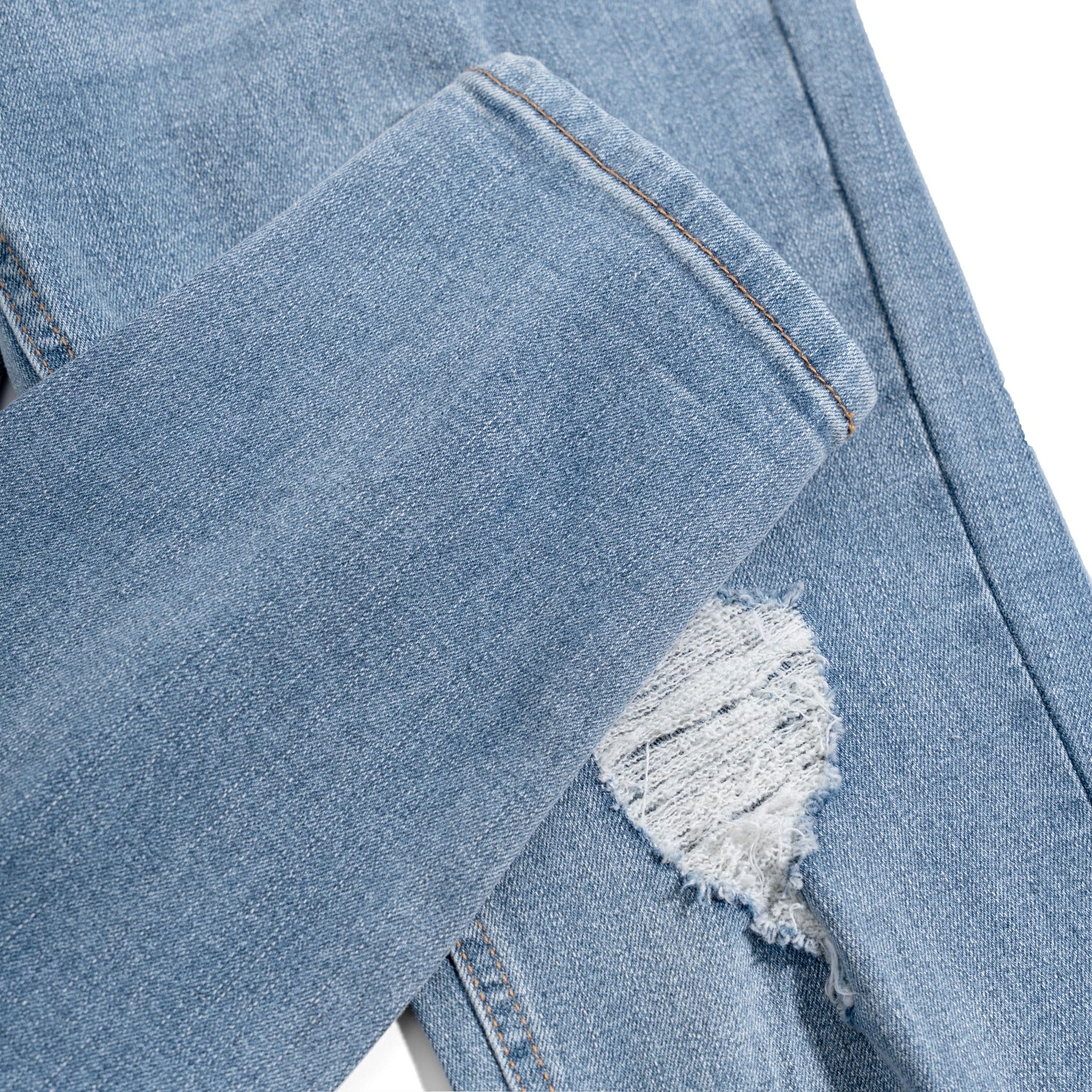 Jeans Basic Light Blue Rách 2025