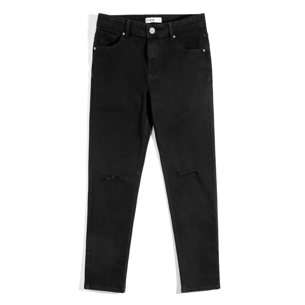Jeans Basic Black Rách 2025