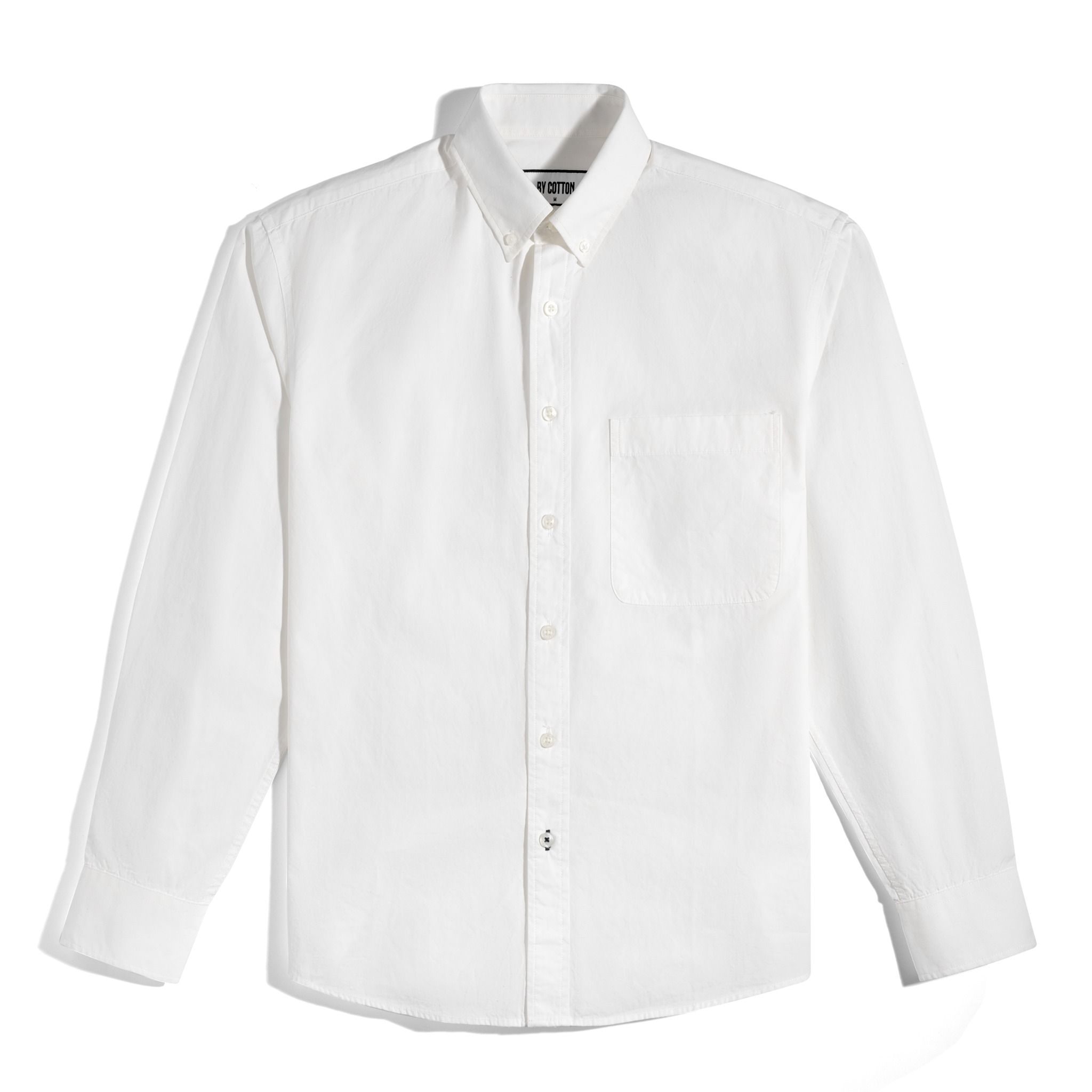Áo Sơ Mi Nam Tay Dài Paper Cotton Màu Trắng