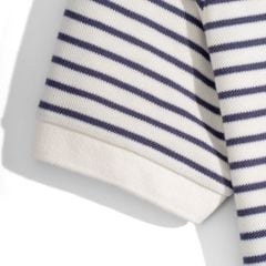 NAVY CREAM MINI STRIPES POLO