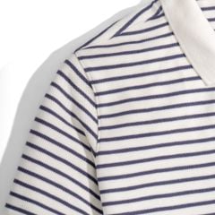 NAVY CREAM MINI STRIPES POLO