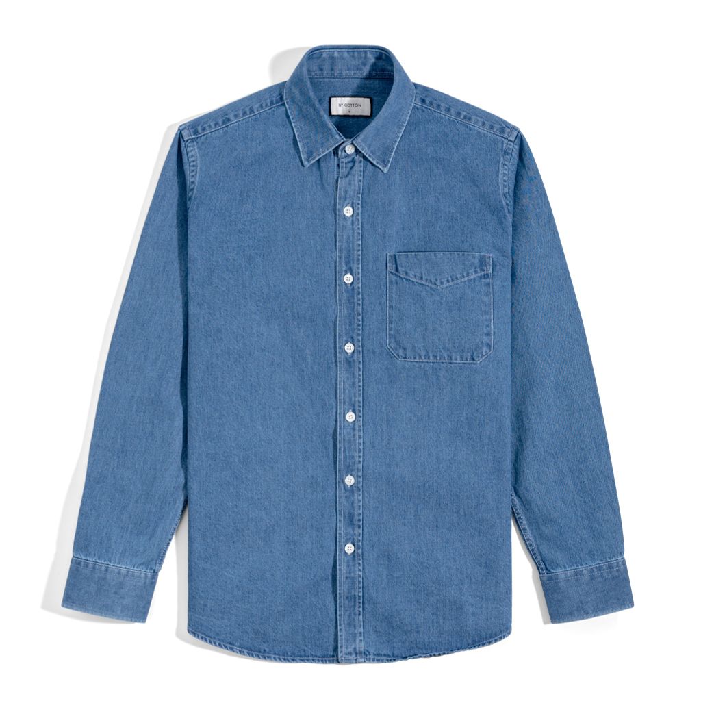 Áo Sơ Mi Denim Xanh Đậm 2025