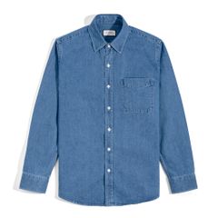 Áo Sơ Mi Denim Xanh Đậm 2025