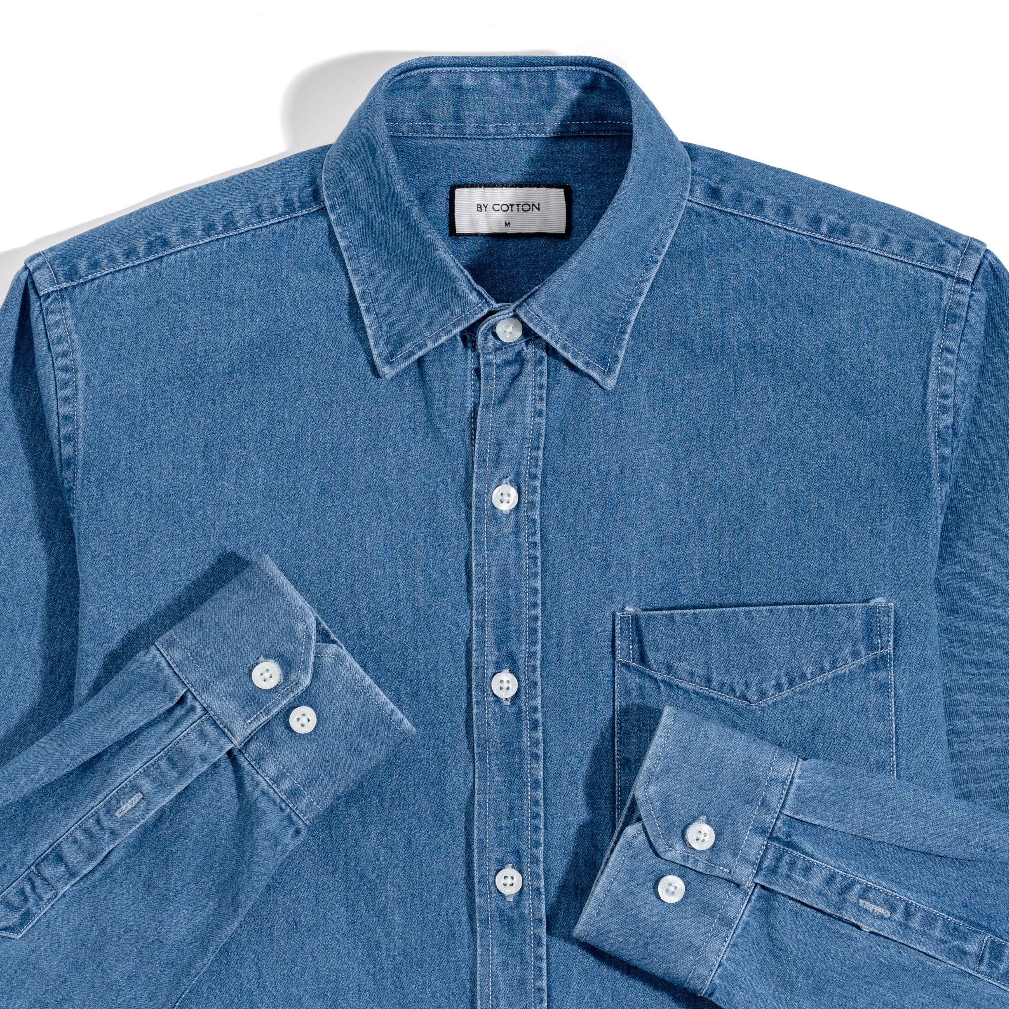 Áo Sơ Mi Denim Xanh Đậm 2025