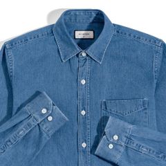 Áo Sơ Mi Denim Xanh Đậm 2025