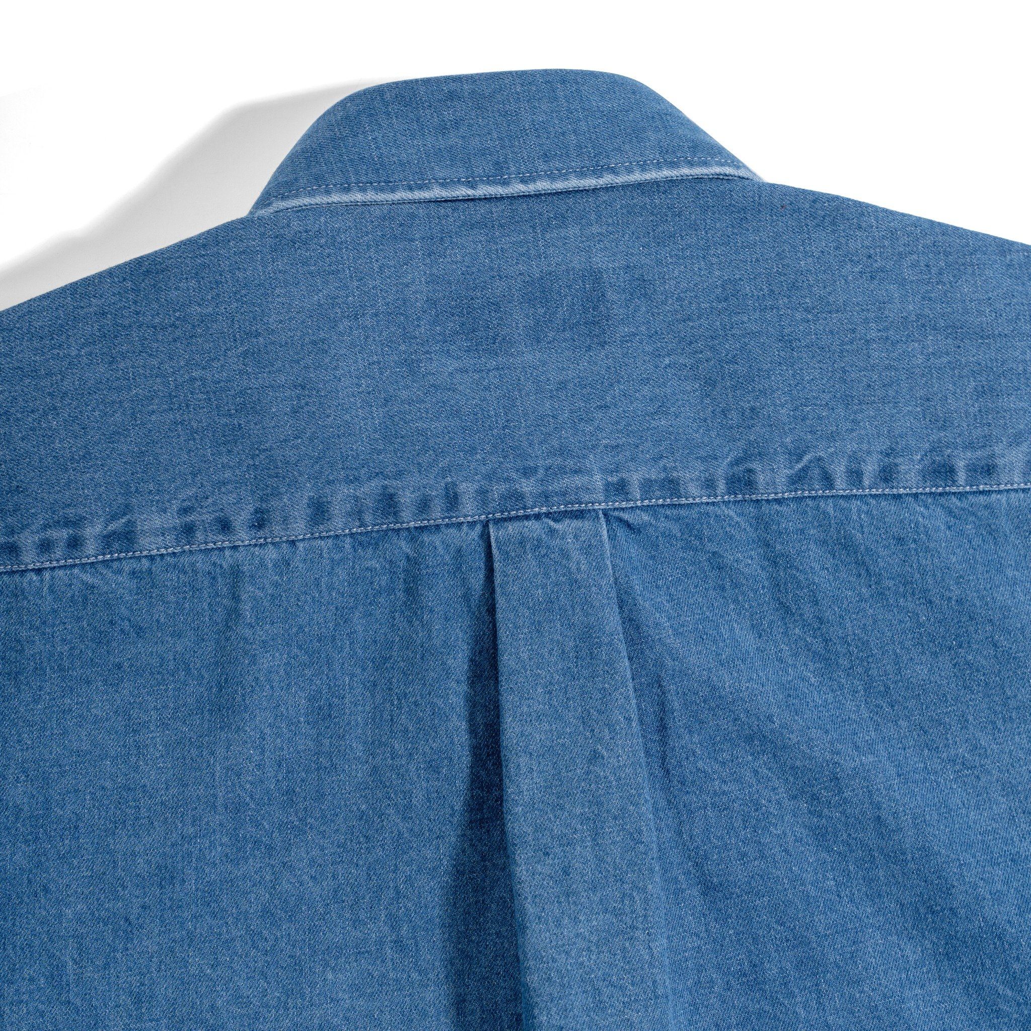 Áo Sơ Mi Denim Xanh Đậm 2025