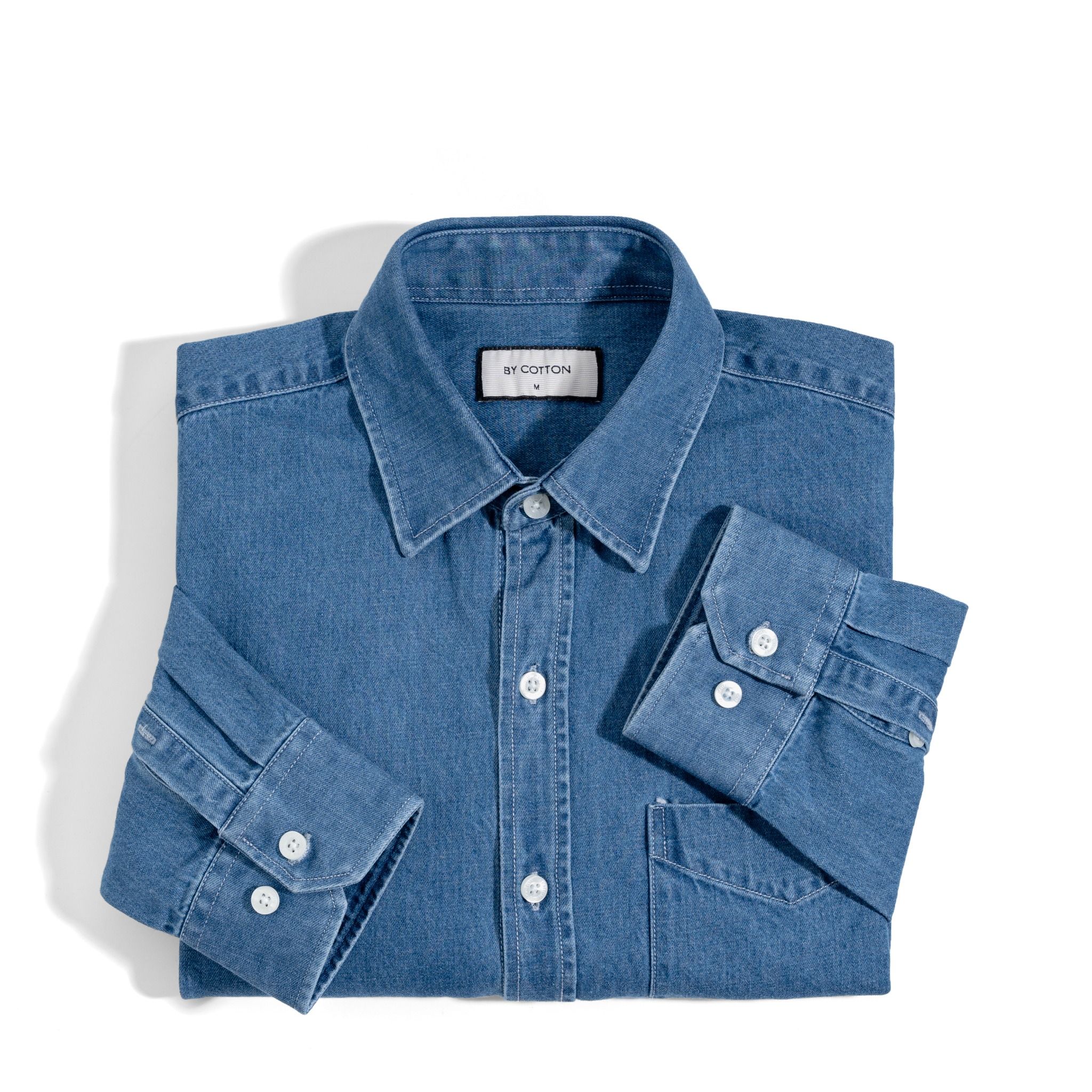 Áo Sơ Mi Denim Xanh Đậm 2025