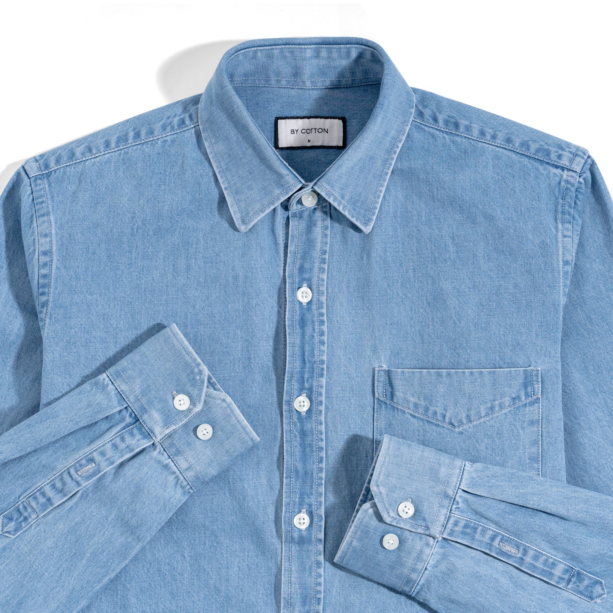 Áo Sơ Mi Denim Xanh Nhạt 2025