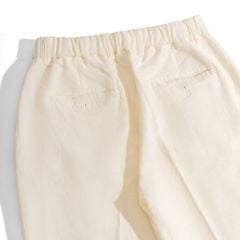Quần Linen Dài Form Ống Đứng Màu Kem 2025