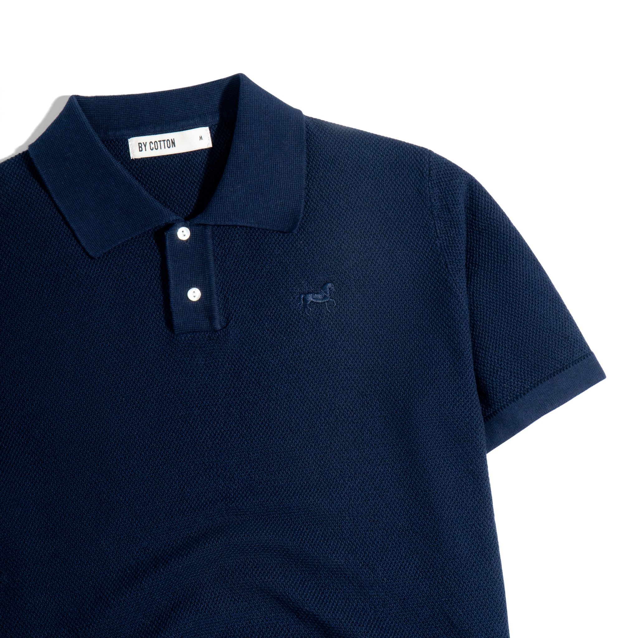 Áo Thun Polo Dệt Kim Cao Cấp Xanh Đen SS2