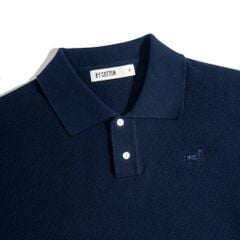 Áo Thun Polo Dệt Kim Cao Cấp Xanh Đen SS2