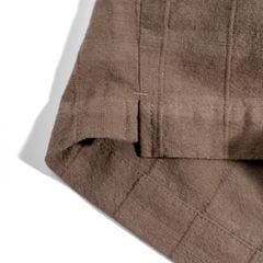 Quần Short Linen Sọc - Nâu
