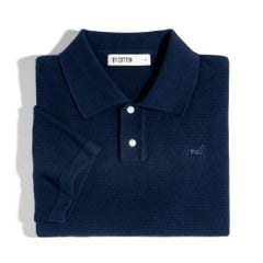 Áo Thun Polo Dệt Kim Cao Cấp Xanh Đen SS2