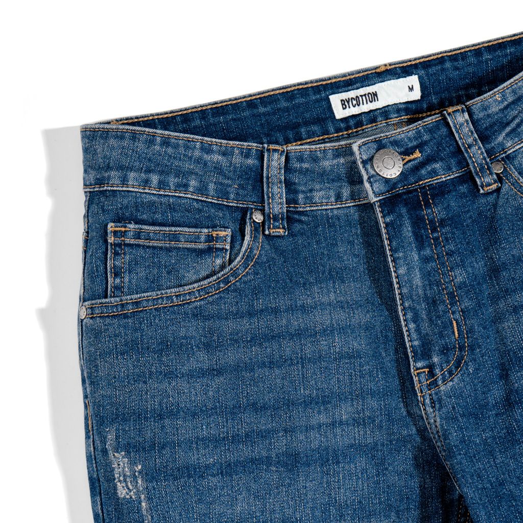 JEANS DARK BLUE RÁCH