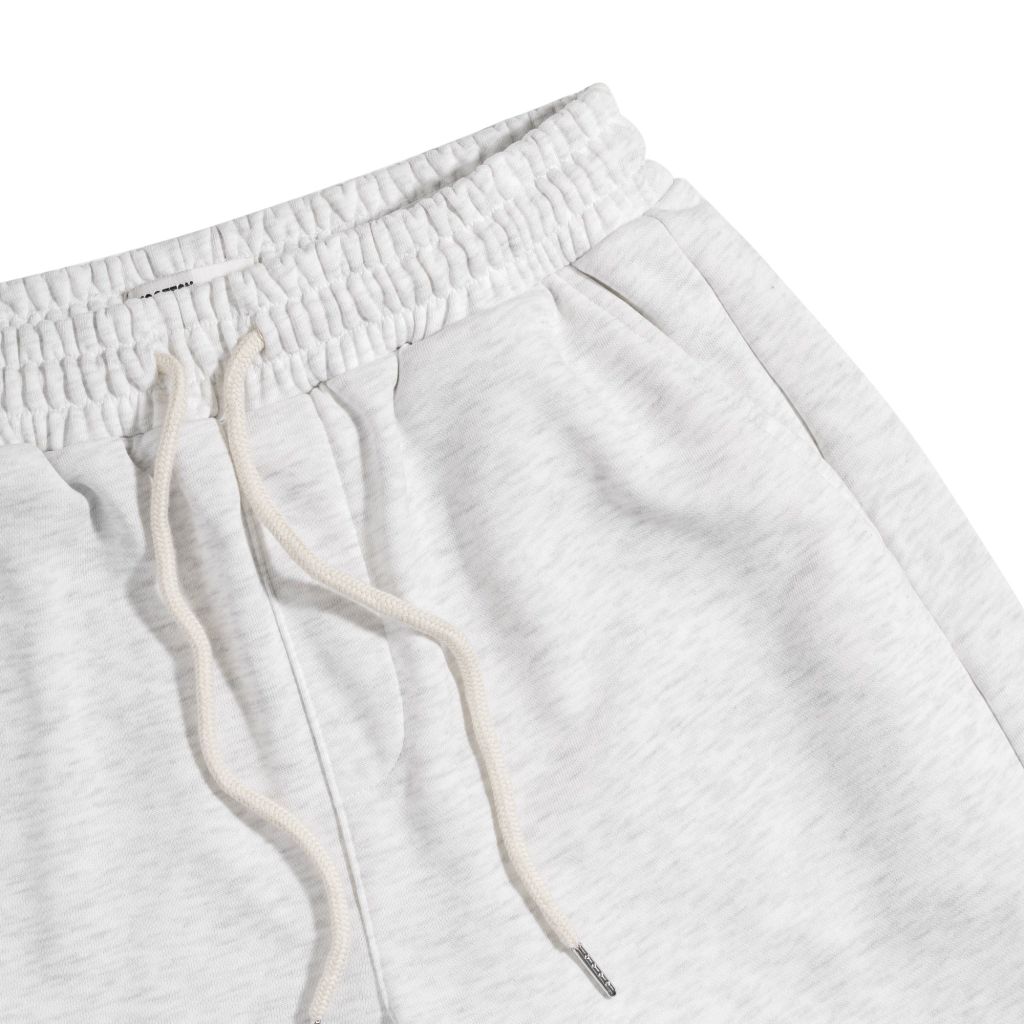 Quần Short Thun Cotton Xám Trắng