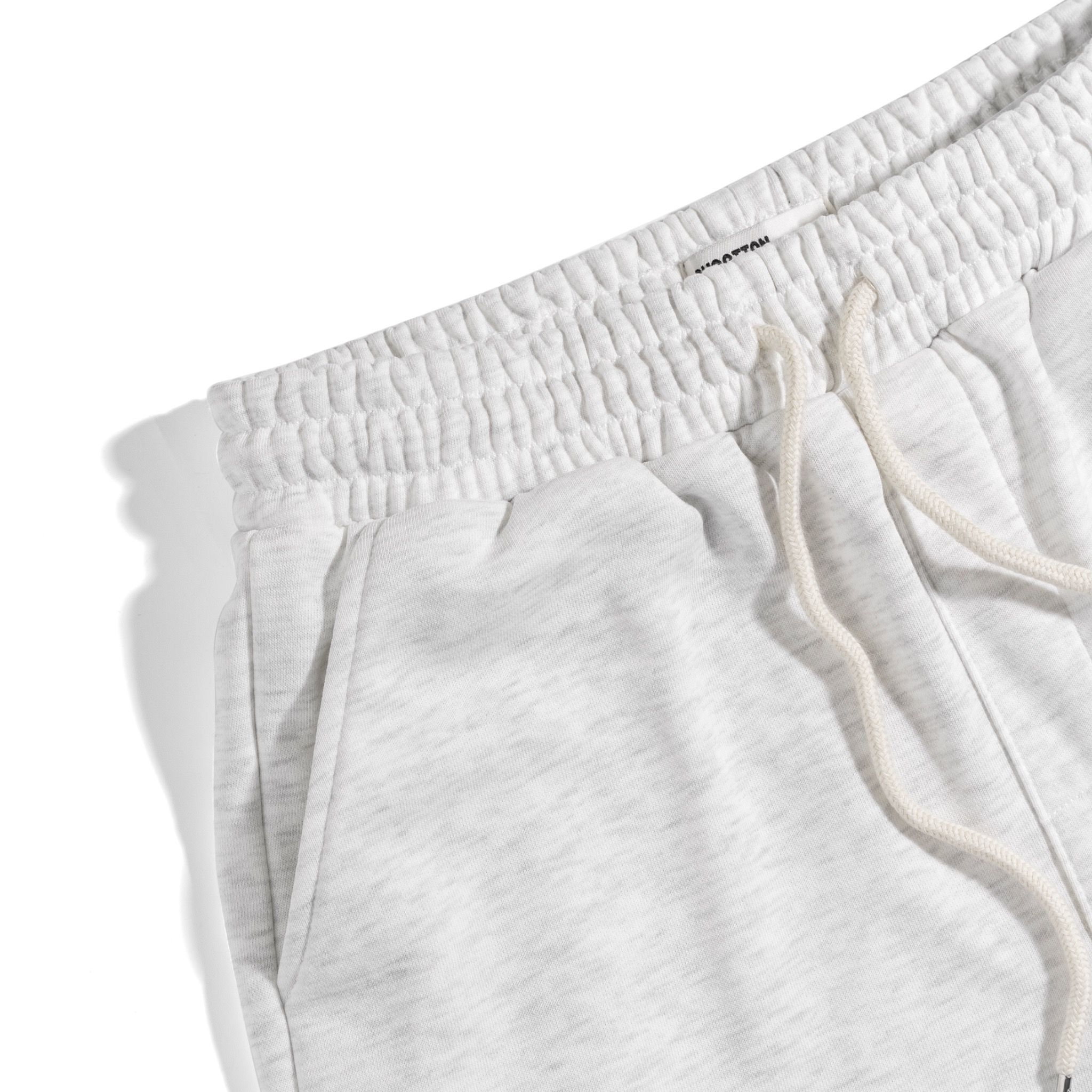 Quần Short Thun Cotton Xám Trắng