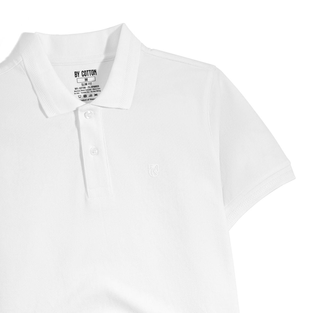 Áo Thun Polo Basic Pique 2.0 - White