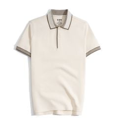 Áo Thun Polo 2Layer Be - Viền Bo