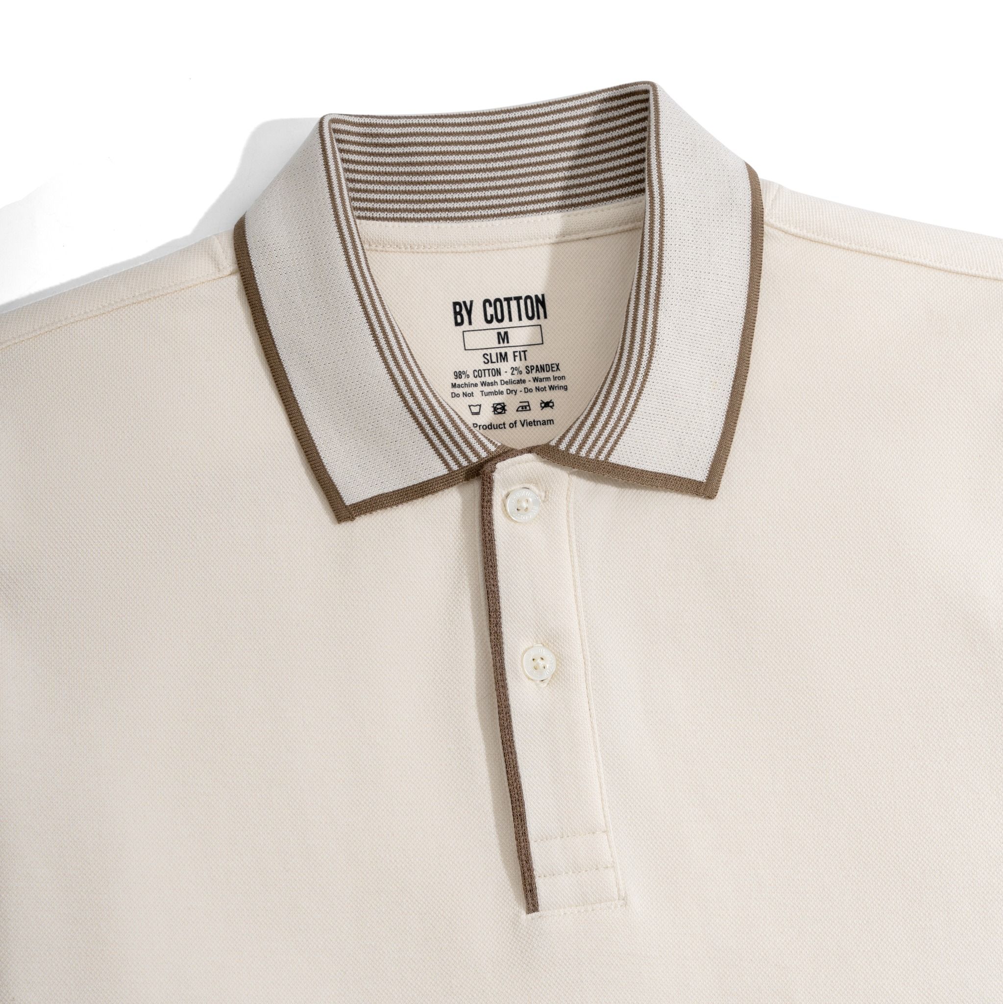 Áo Thun Polo 2Layer Be - Viền Bo