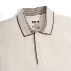 Áo Thun Polo 2Layer Be - Viền Bo