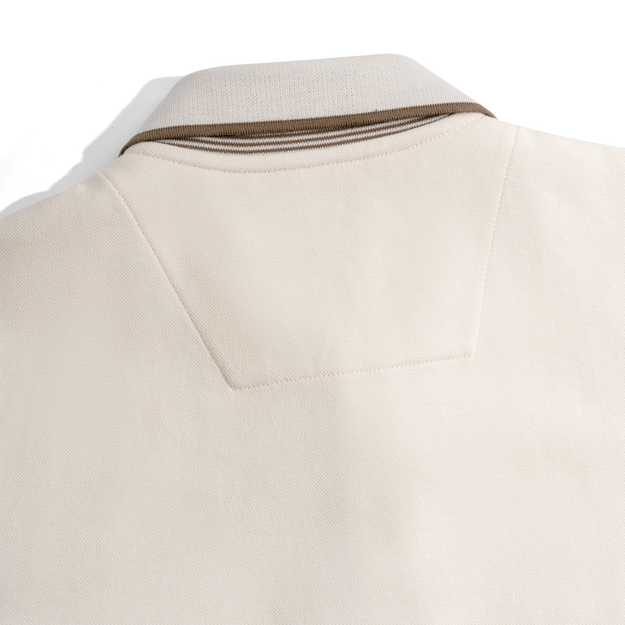 Áo Thun Polo 2Layer Be - Viền Bo