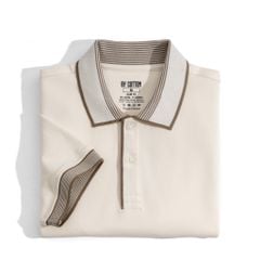 Áo Thun Polo 2Layer Be - Viền Bo