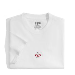 Áo Thun Cổ Tròn Slimfit Thêu Chim Cánh Cụt - Màu Trắng