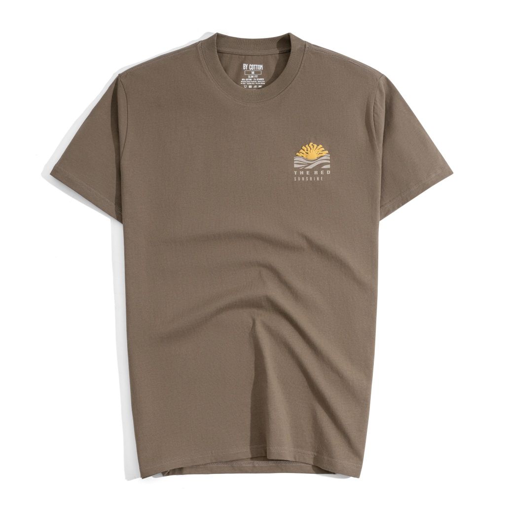 Áo Thun Cổ Tròn Slimfit In Sunshine - Màu Nâu