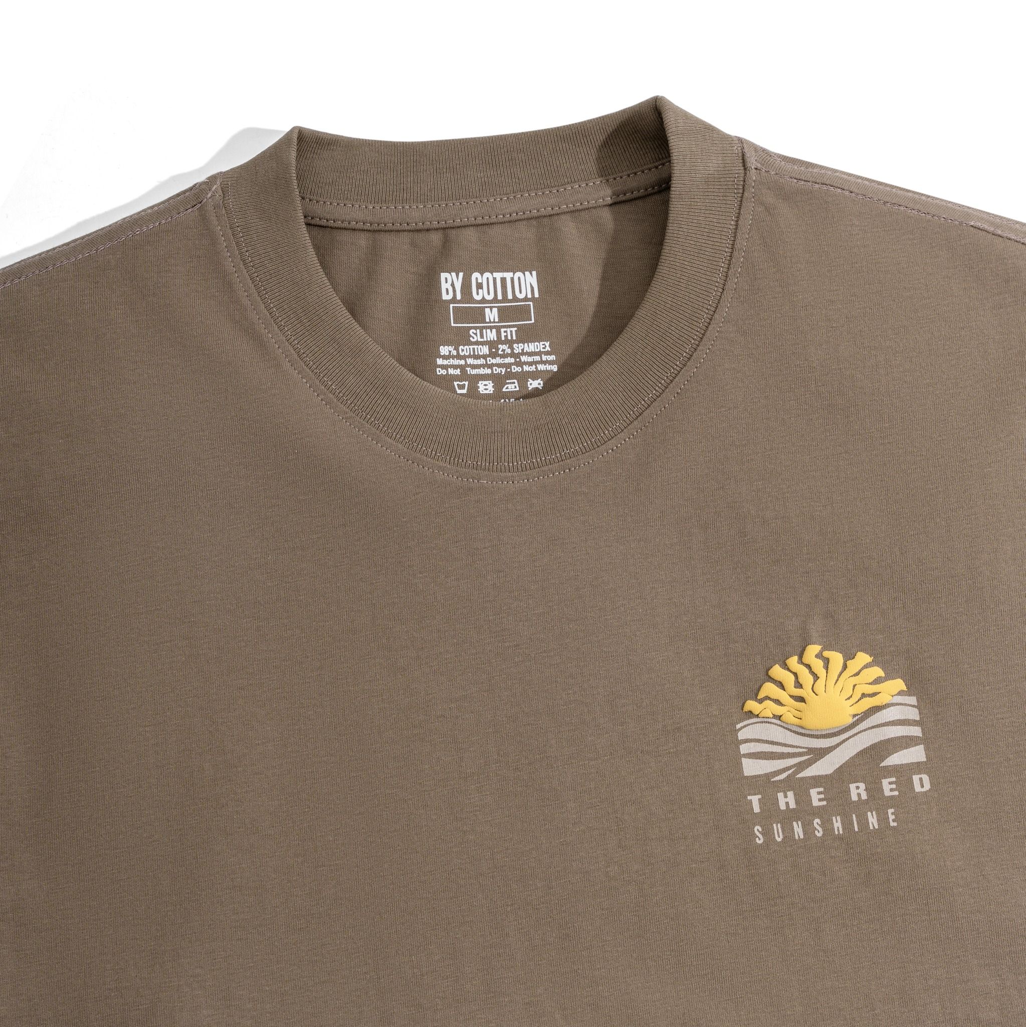 Áo Thun Cổ Tròn Slimfit In Sunshine - Màu Nâu