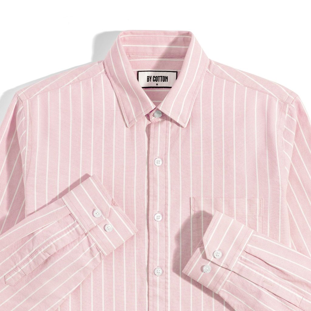 Áo Sơ Mi Oxford Coral Sọc Trắng 1124