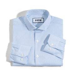 Áo Sơ Mi Công Sở Nam Cotton Sọc Nhuyễn Xanh