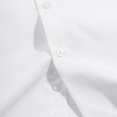 Áo Sơ Mi Công Sở Nam Cotton Gân Trắng
