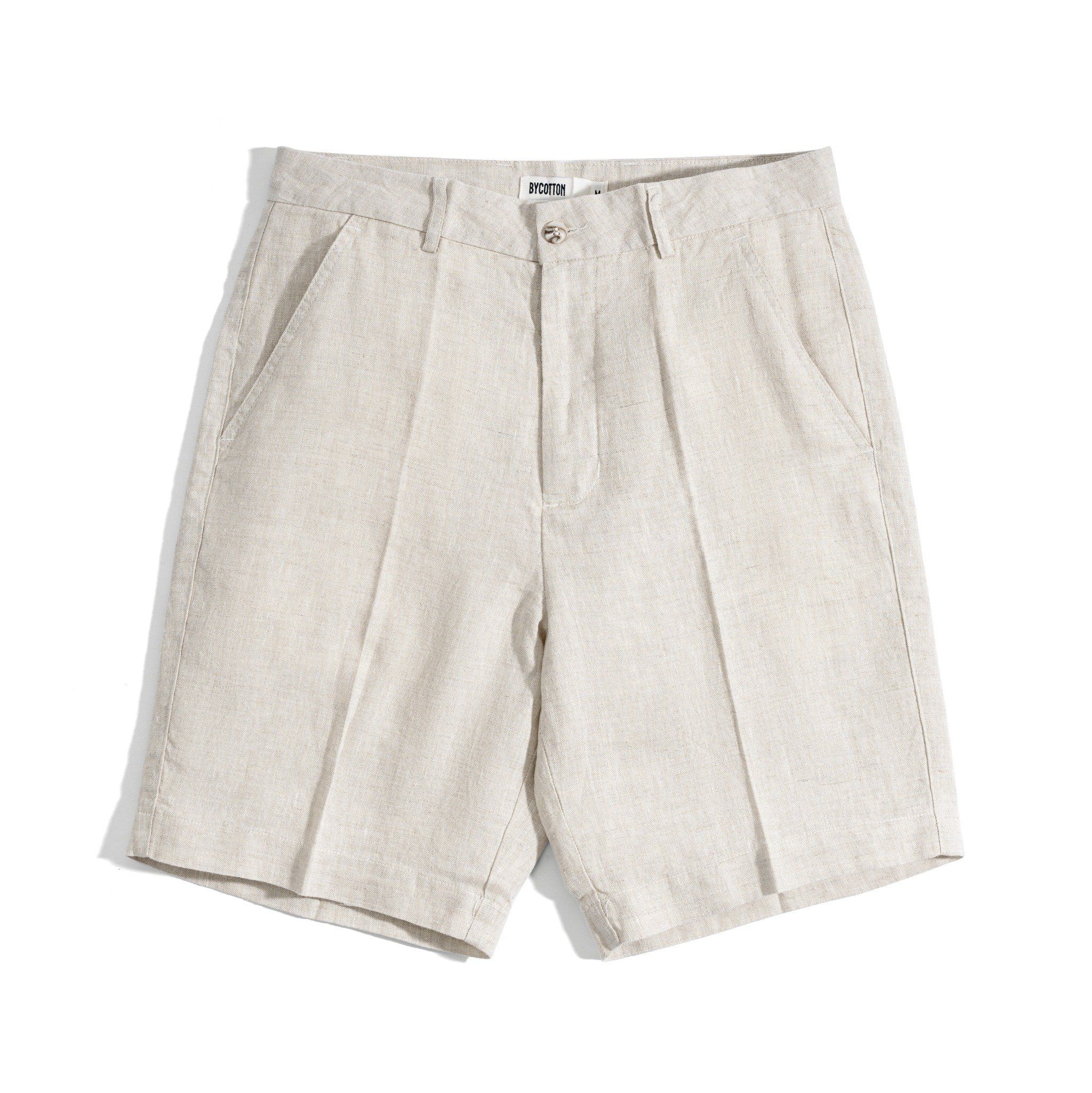 Quần Short Linen Bycotton Màu Xám Nhạt - SS2
