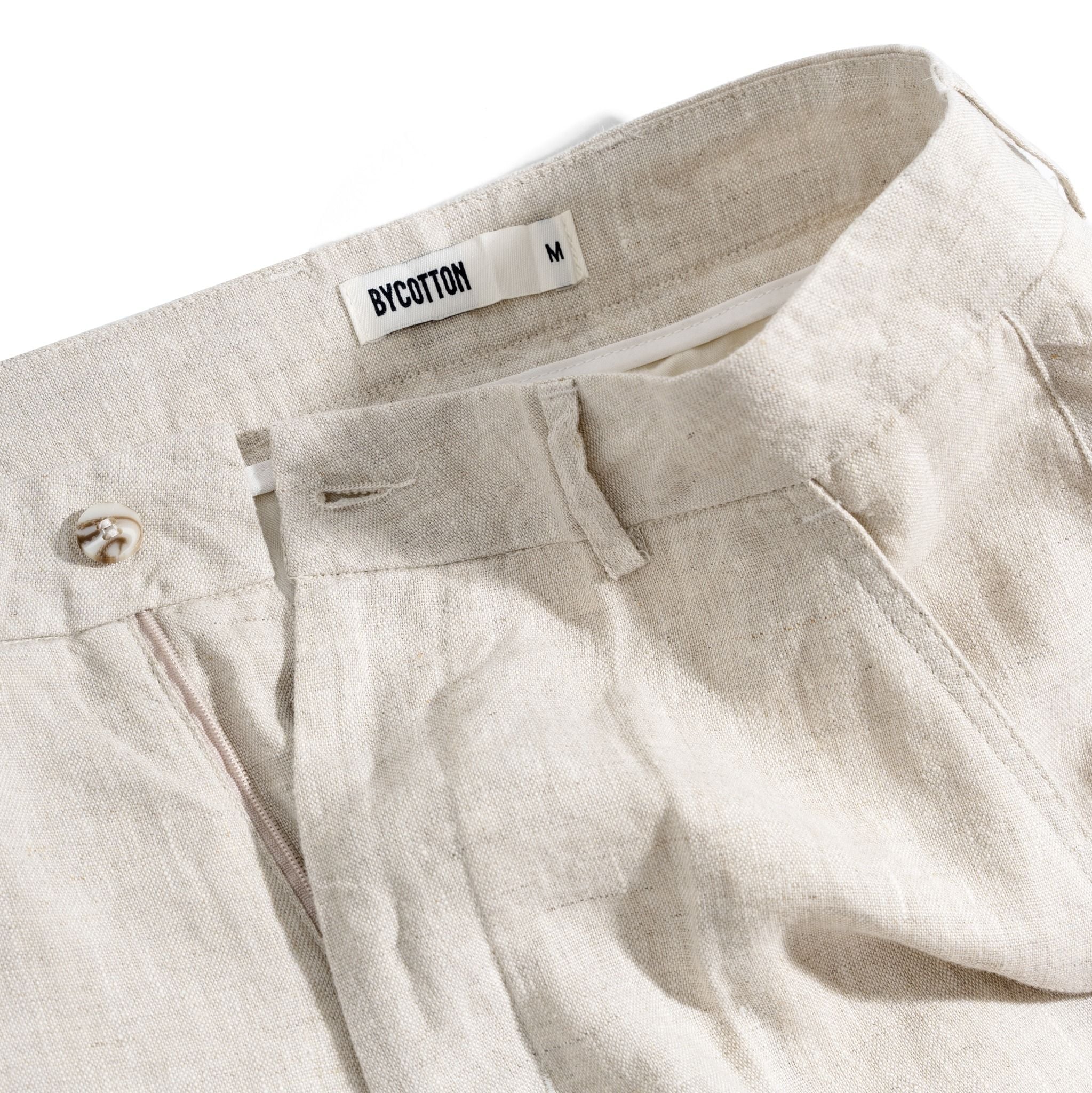 Quần Short Linen Bycotton Màu Xám Nhạt - SS2