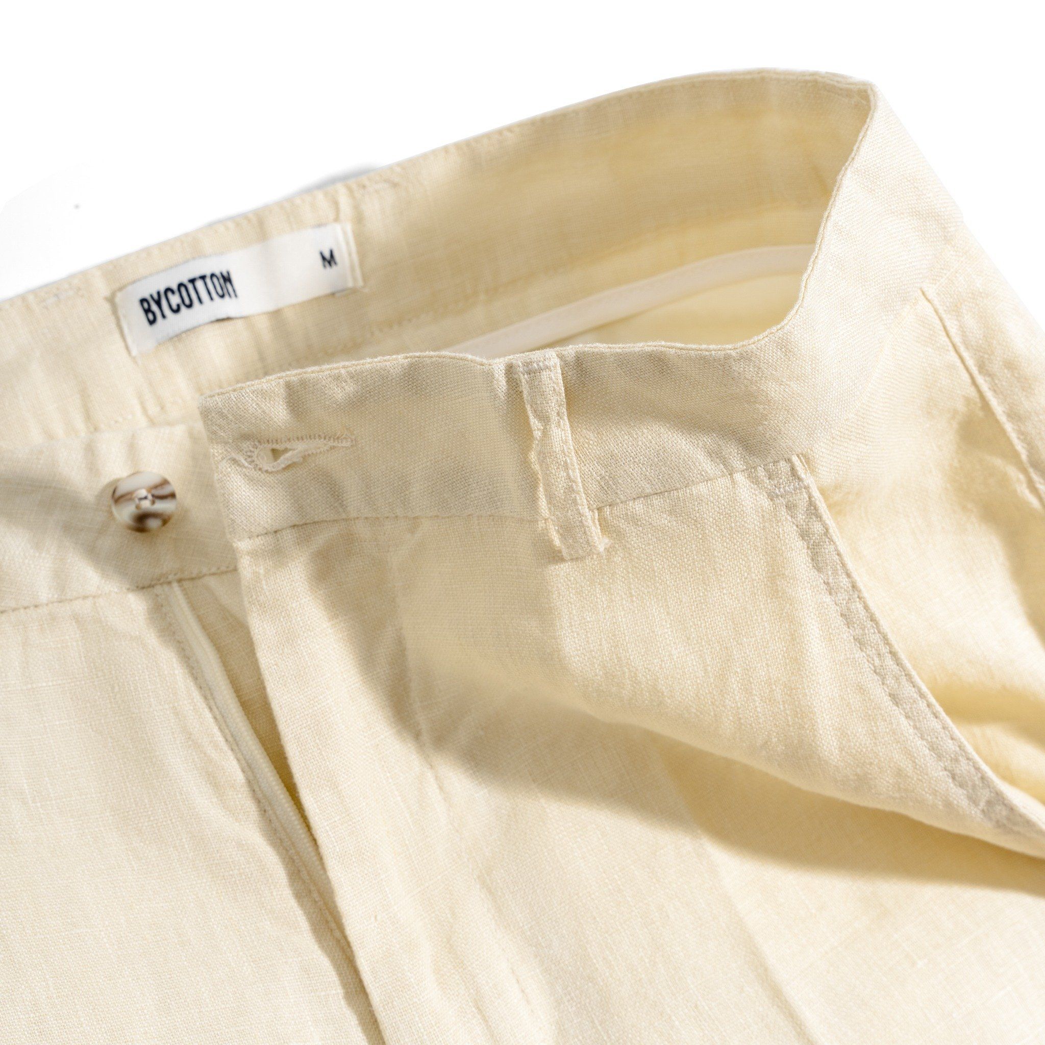 Quần Short Linen Bycotton Màu Kem - SS2