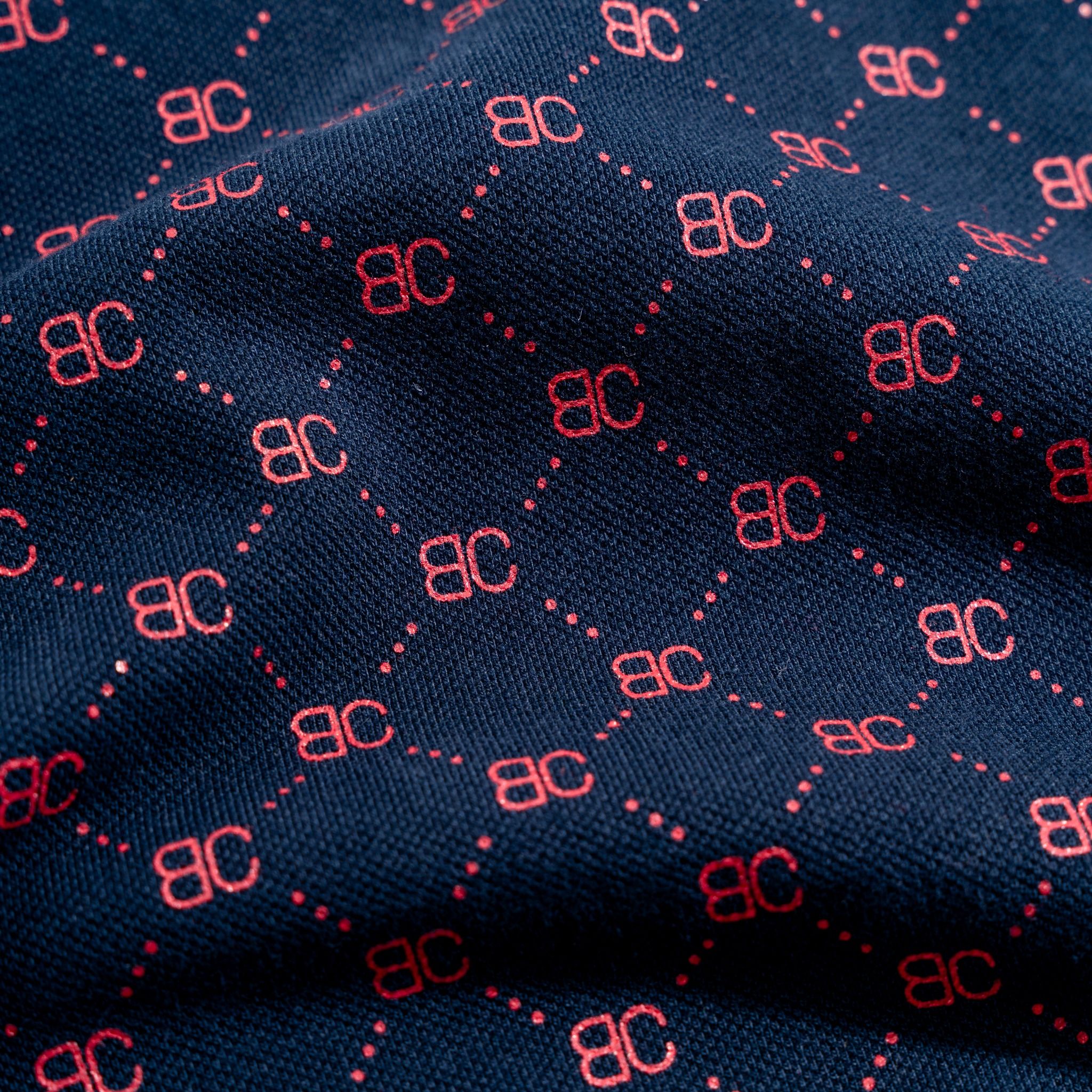 Áo Thun Polo Pique 2.0 Xanh Đen In Monogram BC