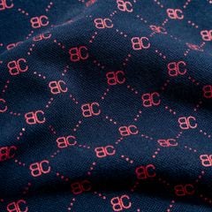 Áo Thun Polo Pique 2.0 Xanh Đen In Monogram BC