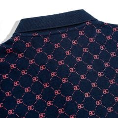 Áo Thun Polo Pique 2.0 Xanh Đen In Monogram BC