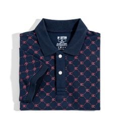Áo Thun Polo Pique 2.0 Xanh Đen In Monogram BC