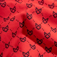 Áo Thun Polo Pique 2.0 Đỏ Monogram Bo Kem