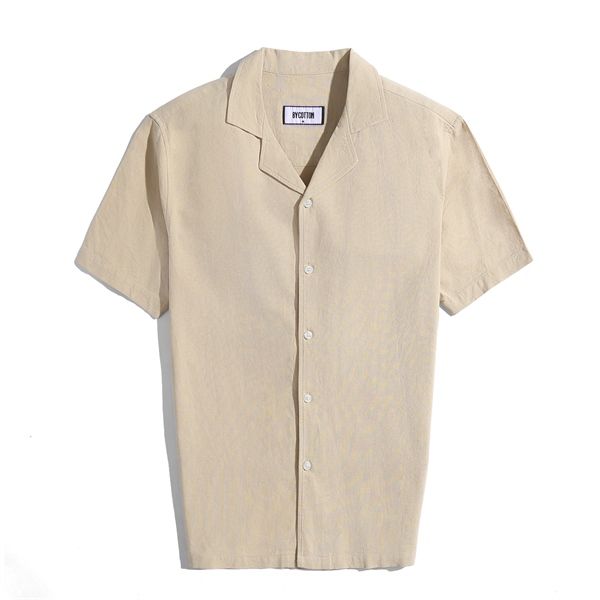 ÁO SƠ MI LINEN TAY NGẮN COFFEE