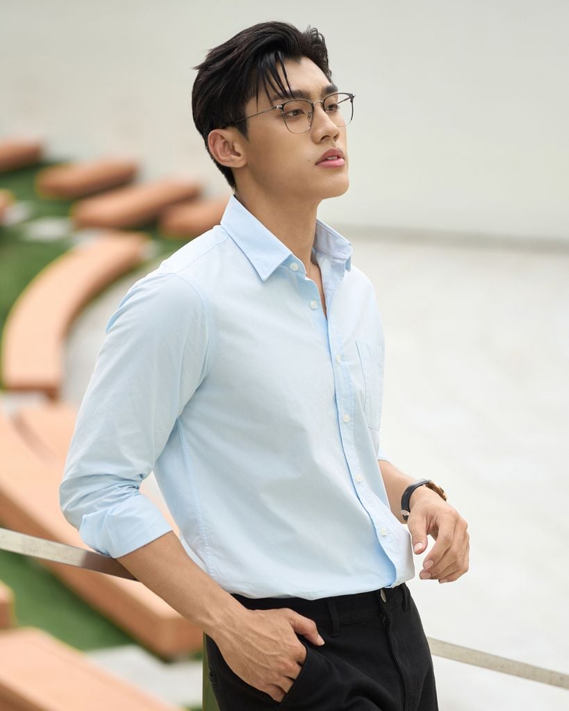 Áo Sơ Mi Nam Paper Cotton Xanh - Slimfit