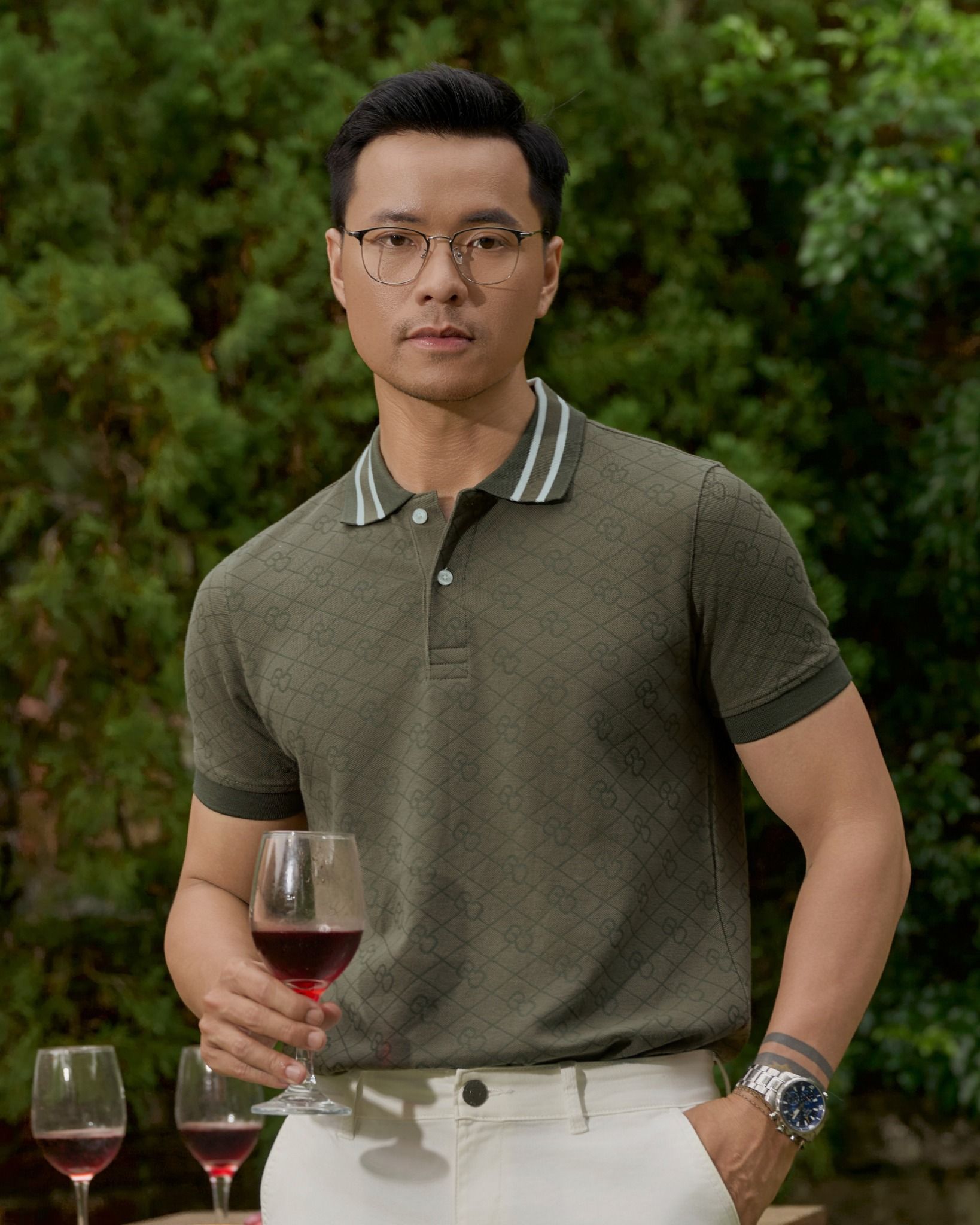 Áo Thun Polo Pique 2.0 - Monogram Dark Green 2025