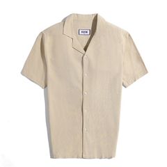 ÁO SƠ MI LINEN TAY NGẮN COFFEE