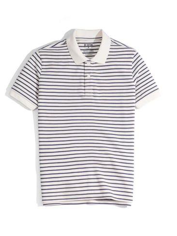 NAVY CREAM MINI STRIPES POLO