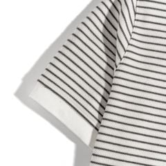 Áo Thun Polo By Cotton 2Layer Sọc Nhỏ Kem Nâu