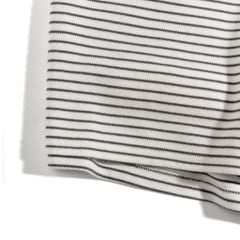 Áo Thun Polo By Cotton 2Layer Sọc Nhỏ Kem Nâu