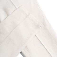 Quần Linen Dài Form Ống Đứng Màu Kem